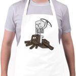 printfashion Minecraft pók lovagló - Kötény - Fehér (4906478)
