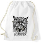 printfashion Hipster bagoly - Sportzsák, Tornazsák - Fehér (312145)