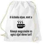 printfashion a kisbaba olyan mint a nescafe - Sportzsák, Tornazsák - Fehér (1525678)