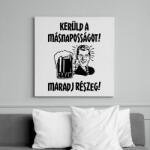 printfashion Kerüld a másnaposságot! - Vászonkép - Fehér (6638099)