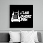 printfashion A legjobb kamionos apuka - Vászonkép - Fekete (6645857)