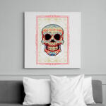 printfashion Mosolygó koponya - Vászonkép - Fehér (6619982)