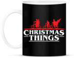 printfashion Stranger Things Karácsony fehér - Bögre - Fekete (5255285)