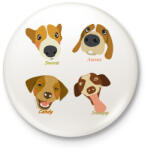 printfashion dog - Kitűző, hűtőmágnes - Fehér (3089823)