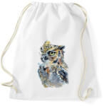 printfashion Painted Owl - Sportzsák, Tornazsák - Fehér (1249685)