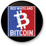 printfashion BITCOIN 4 EVER 67 - Kitűző, hűtőmágnes - Fekete (6204010)