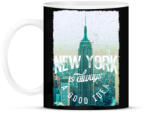 printfashion New York mindig jó ötlet - Bögre - Fekete (791785)