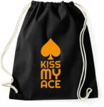 printfashion Kiss my ace - Sportzsák, Tornazsák - Fekete (15555034)