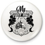 printfashion Az első biciklim - Kitűző, hűtőmágnes - Fehér (3074490)