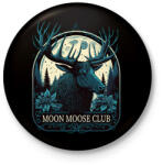 printfashion Moon Moose Club - reindeer - Kitűző, hűtőmágnes - Fekete (12678158)