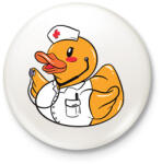 printfashion Ápoló gumikacsa - Kitűző, hűtőmágnes - Fehér (13366545)