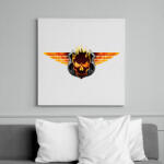printfashion Flaming skull - Vászonkép - Fehér (6622428)