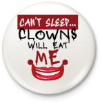 printfashion Clowns will eat me - Kitűző, hűtőmágnes - Fehér (7543687)
