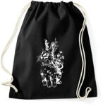 printfashion nyuszi virágokkal fehér - Sportzsák, Tornazsák - Fekete (14453319)