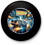 printfashion DeLorean - Vissza a jövőbe - Kitűző, hűtőmágnes - Fekete (15390286)