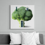 printfashion Brokkoli ház - Vászonkép - Fehér (11839168)