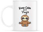 printfashion Keep calm and do yoga - Bögre - Fehér (14185418)