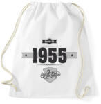 printfashion born-in-1955-(dark&lightgrey) - Sportzsák, Tornazsák - Fehér (469533)