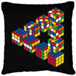 printfashion Rubik-kocka - Párnahuzat, Díszpárnahuzat - Fekete (15633354)