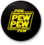 printfashion Pew pew pew - Kitűző, hűtőmágnes - Fekete (5728505)