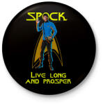 printfashion spock - Kitűző, hűtőmágnes - Fekete (3101433)