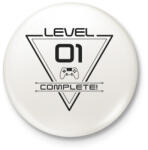 printfashion level-complete-01-gray - Kitűző, hűtőmágnes - Fehér (3078183)