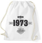 printfashion born-in-1973-(dark&lightgrey) - Sportzsák, Tornazsák - Fehér (472071)