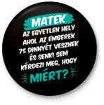 printfashion 75 dinnye - Kitűző, hűtőmágnes - Fekete (15621818)