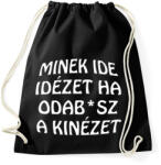 printfashion Minek ide. . . - Sportzsák, Tornazsák - Fekete (5007113)