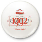 printfashion since-1992-red-black - Kitűző, hűtőmágnes - Fehér (3076538)