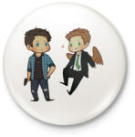 printfashion Destiel // Deancas - Kitűző, hűtőmágnes - Fehér (3088638)