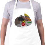printfashion Flying Robot Rabbit - Kötény - Fehér (4902207)