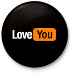 printfashion love you - Kitűző, hűtőmágnes - Fekete (3103574)