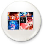 printfashion GOKU forever - Kitűző, hűtőmágnes - Fehér (12422951)