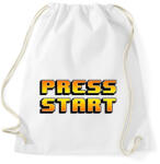 printfashion Press Start - Sportzsák, Tornazsák - Fehér (1760874)