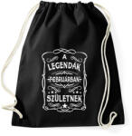 printfashion A legendák februárban születtek - Sportzsák, Tornazsák - Fekete (7411079)