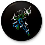 printfashion NUMERO 17 - Kitűző, hűtőmágnes - Fekete (12491168)