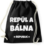 printfashion REPÜL A BÁLNA - Sportzsák, Tornazsák - Fekete (11361770)