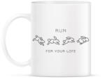 printfashion Run for your life - Bögre - Fehér (6294949)