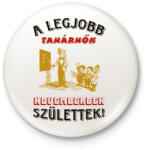 printfashion Tanárnő szülinapja november - Kitűző, hűtőmágnes - Fehér (5748308)