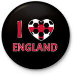 printfashion I love England - Kitűző, hűtőmágnes - Fekete (10794592)
