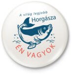 printfashion A világ legjobb horgásza ÉN vagyok - Kitűző, hűtőmágnes - Fehér (6282925)