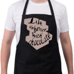 printfashion life is better with chocolate - Kötény - Fekete (5724747)