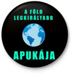 printfashion APÁKNAPJÁRA1 - Kitűző, hűtőmágnes - Fekete (3097361)