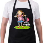 printfashion 5 éves vagyok" kislányoknak - Kötény - Fekete (13461424)