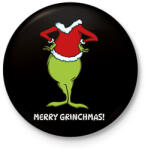 printfashion Merry Grinchmas! - Kitűző, hűtőmágnes - Fekete (14853223)