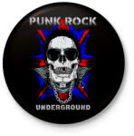 printfashion Punk rock - Kitűző, hűtőmágnes - Fekete (3091646)