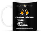 printfashion KARÁCSONYI TÚLÉLŐ LISTA - Bögre - Fekete (10757627)