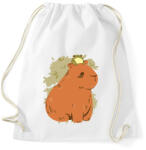 printfashion Capybara és béka - Sportzsák, Tornazsák - Fehér (13954729)