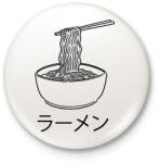 printfashion Ramen tészta - Kitűző, hűtőmágnes - Fehér (13358567)